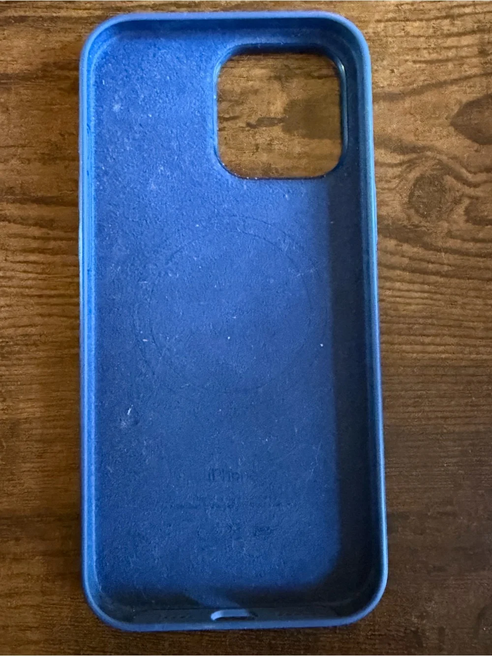 Apple Denim Blue Silicone iPhone Case with Apple Logo